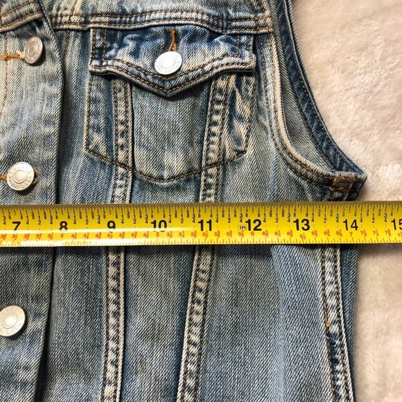 Aritzia Talula Denim Jean Vest Size X-Small - Picture 10 of 12